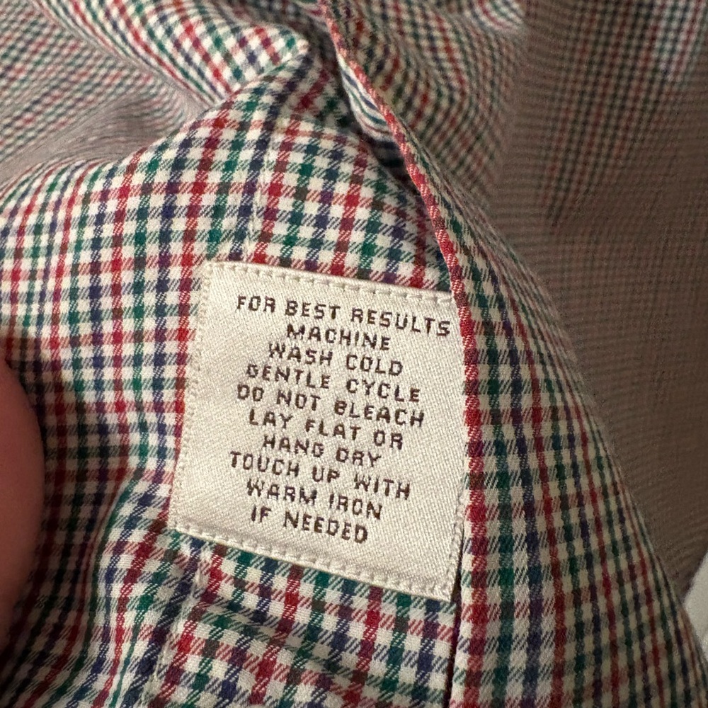 Peter Millar Multicolor Micro Check Button Down S… - image 9